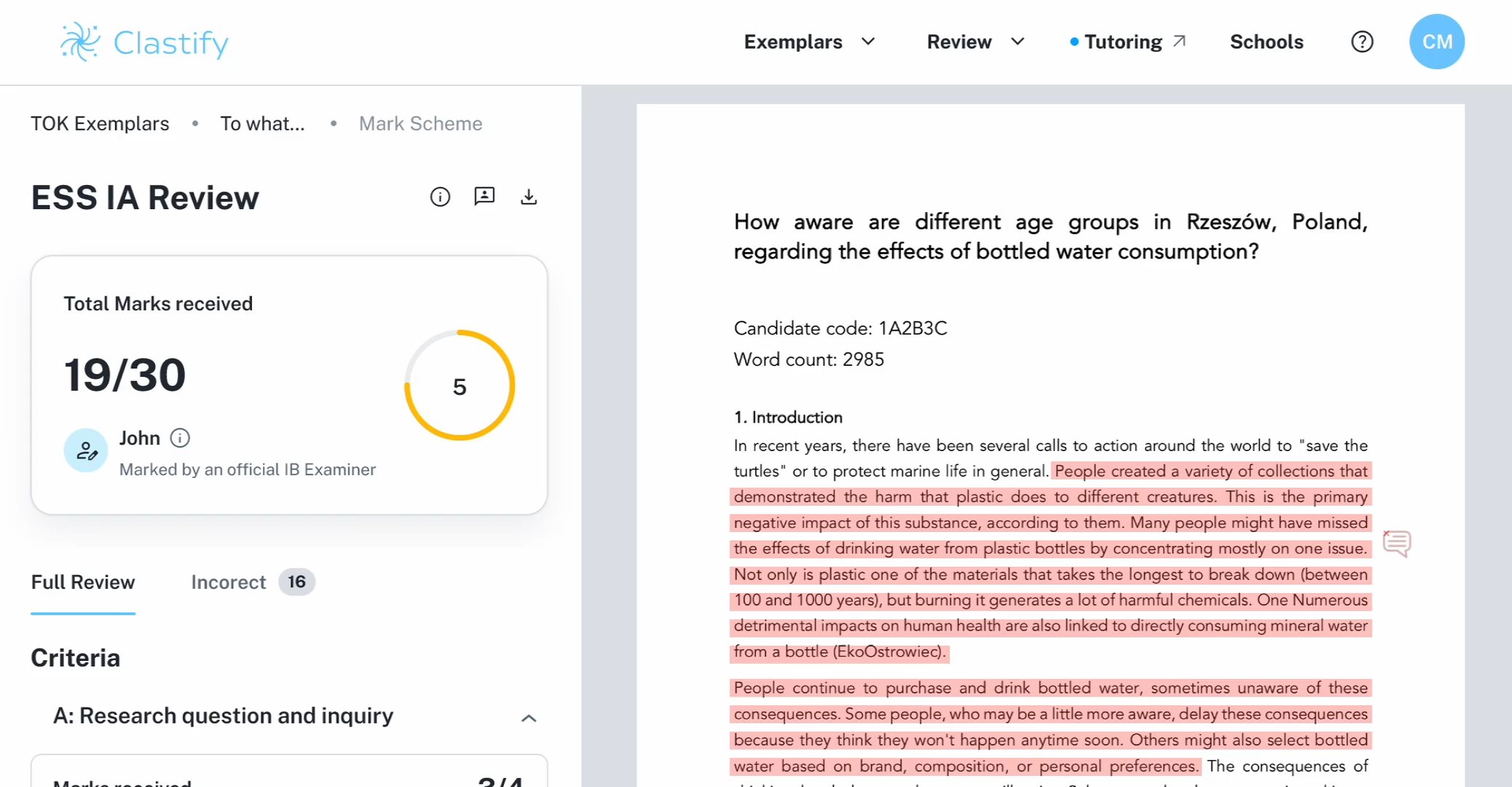 Clastify Review Process Demo